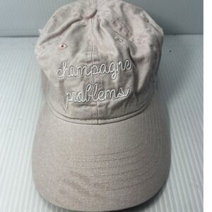 EXPRESS light pink champagne problems embroidered baseball cap women